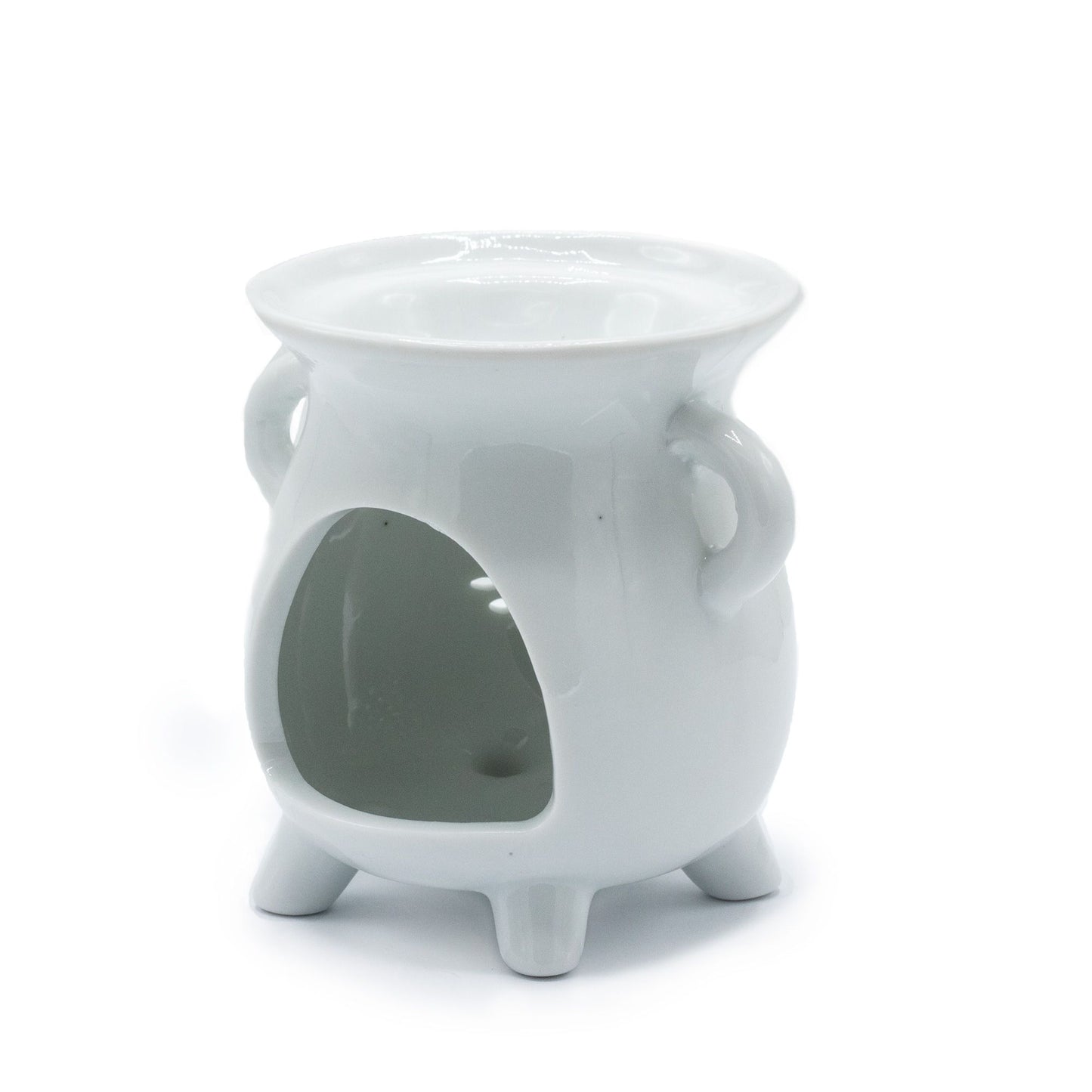 Cauldron Oil Burner - Tree of Life - White