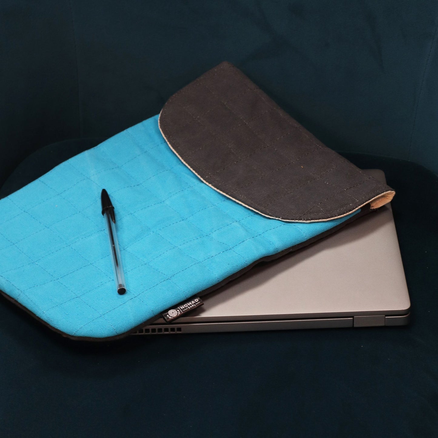 13 inch Laptop Padded Pouch - Crazy Yellow - 14oz Stonewash