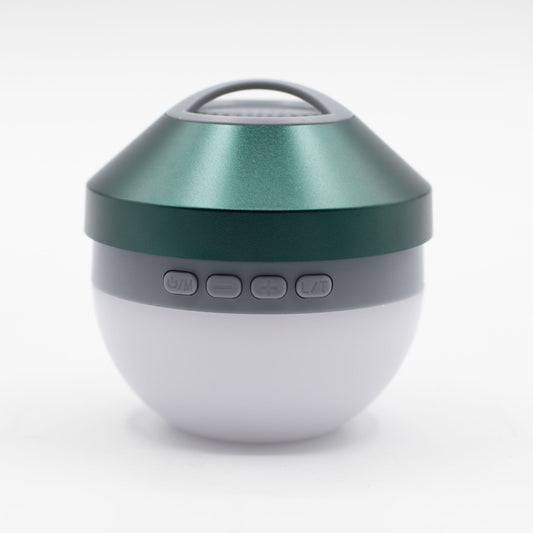 Green Camping Hanging Light and Mini Speaker