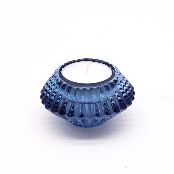 Flower Flip Dinner Candle / Tealight Holder - Royal Blue
