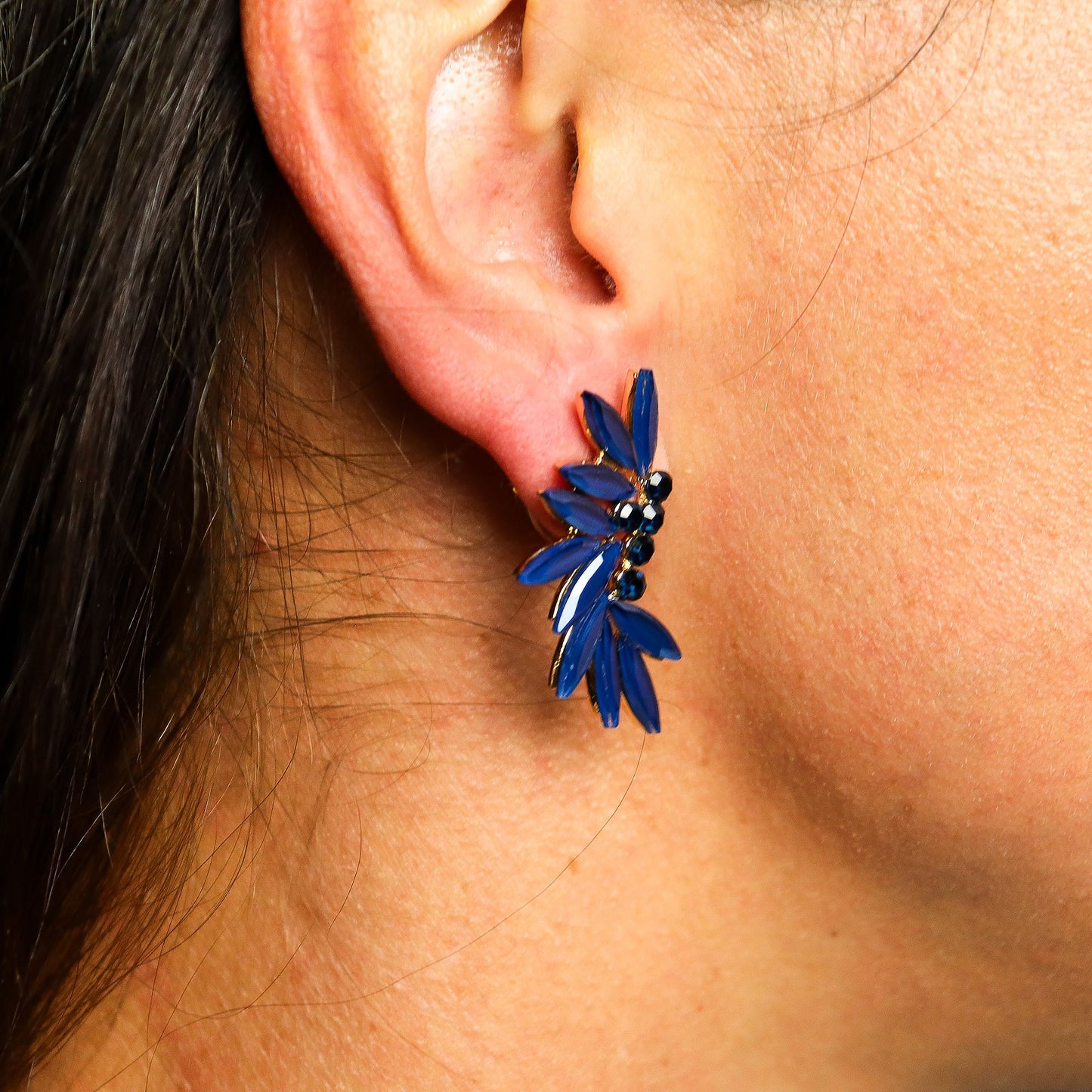 Royal Blue - Vintage Glass - Fairies- Earrings