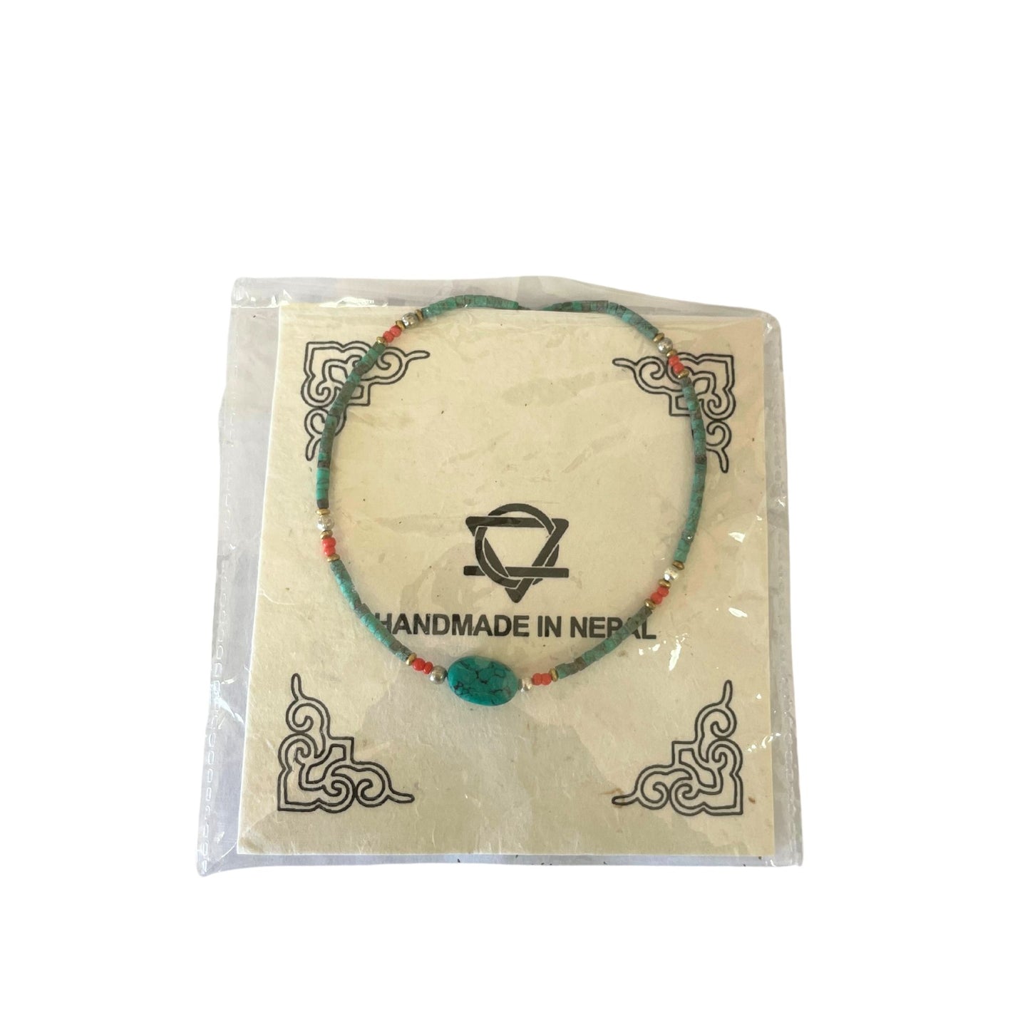 Nepalese Extra Fine Gem Necklace - Turquoise Stone & Beads