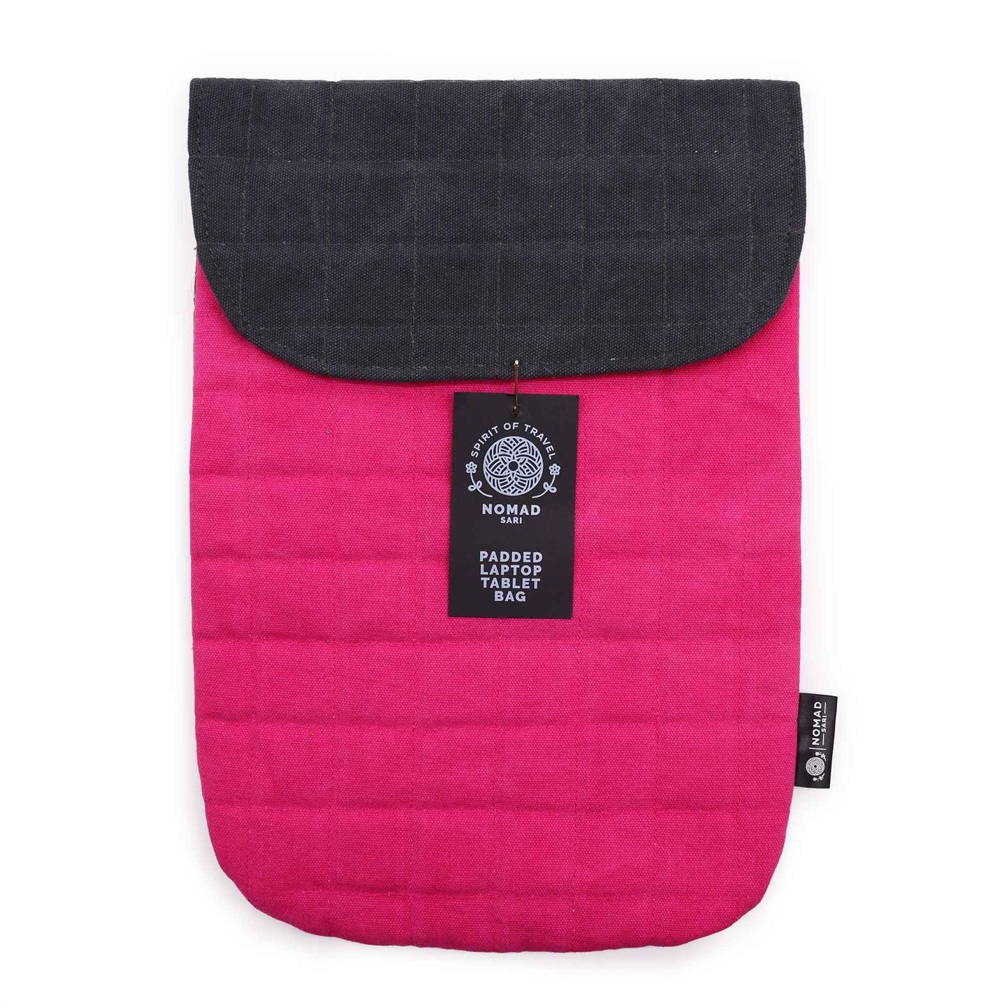 Laptop Padded Pouch - Shocking Pink - 14oz Stonewash