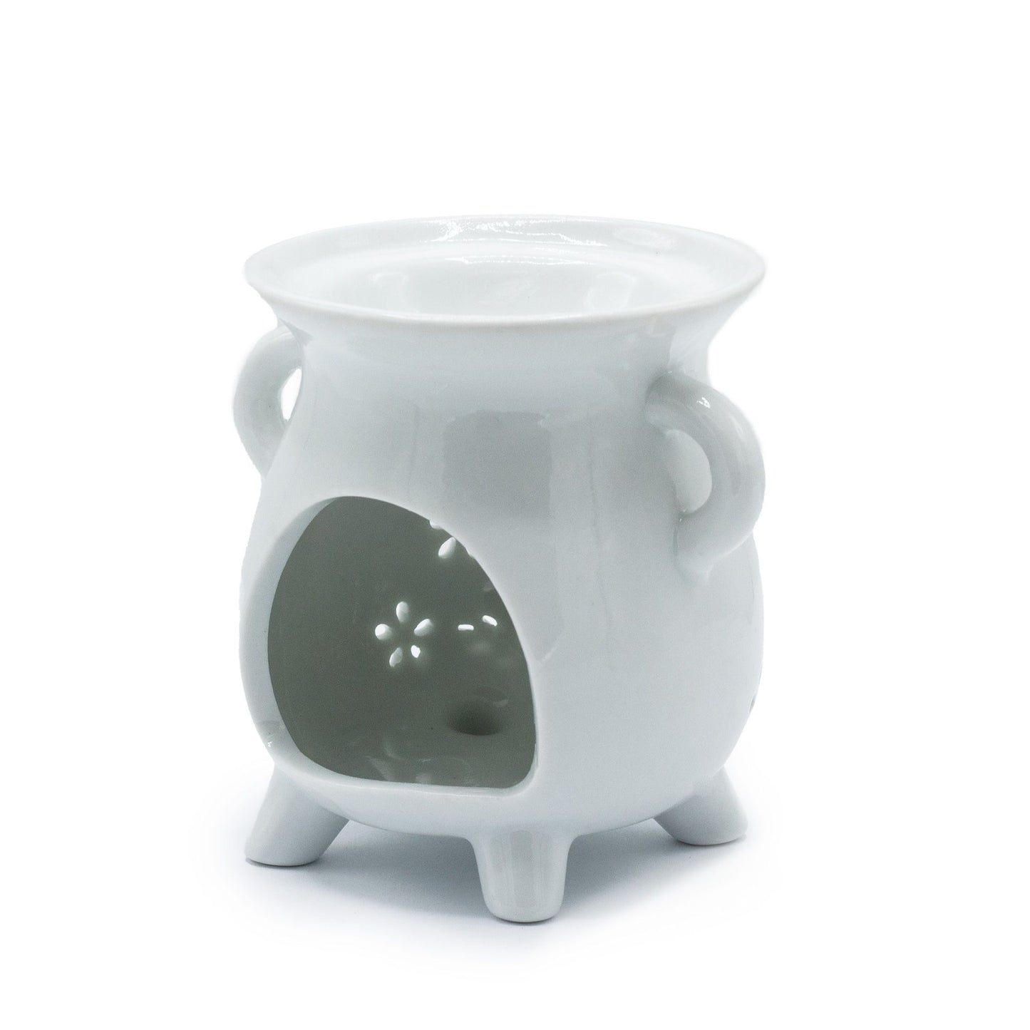 Cauldron Oil Burner - Owl - White