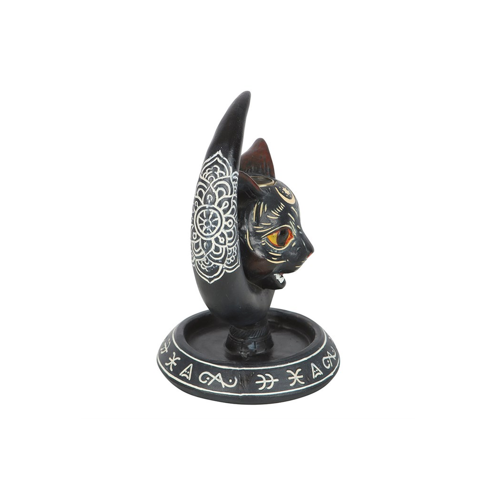 Black Cat Moon Backflow Incense Burner