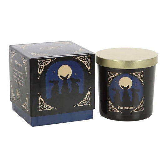 'Moon Gazing Hares' Friendship Candle by Lisa Parker