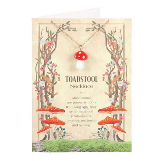 Toadstool Charm Necklace Card