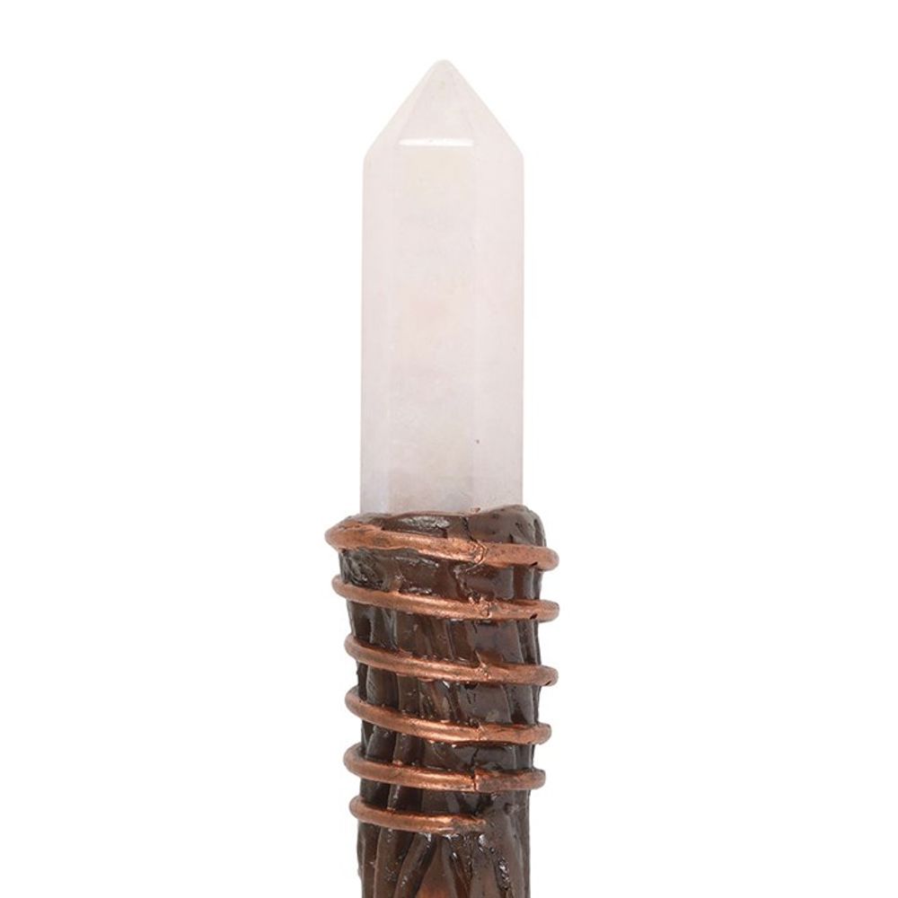 Thin Energy Clearing Aura Quartz Crystal Wand