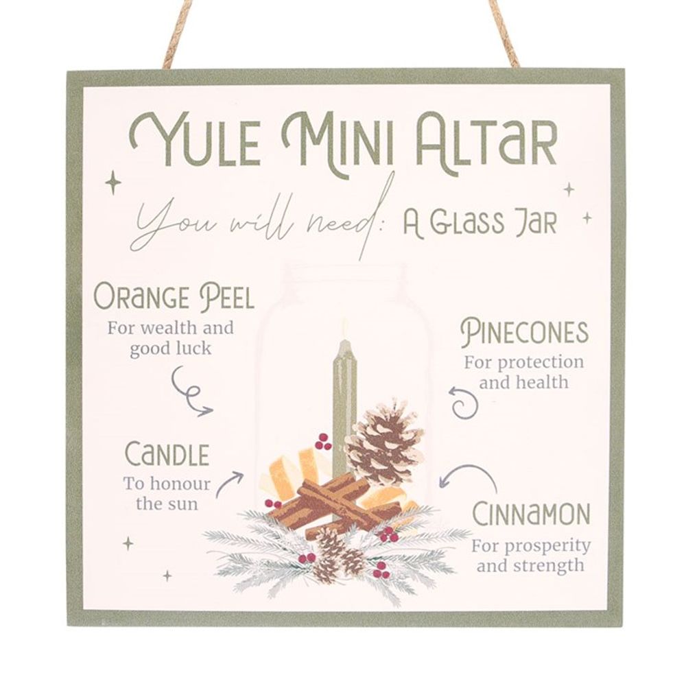 20cm Yule Altar MDF Hanging Sign