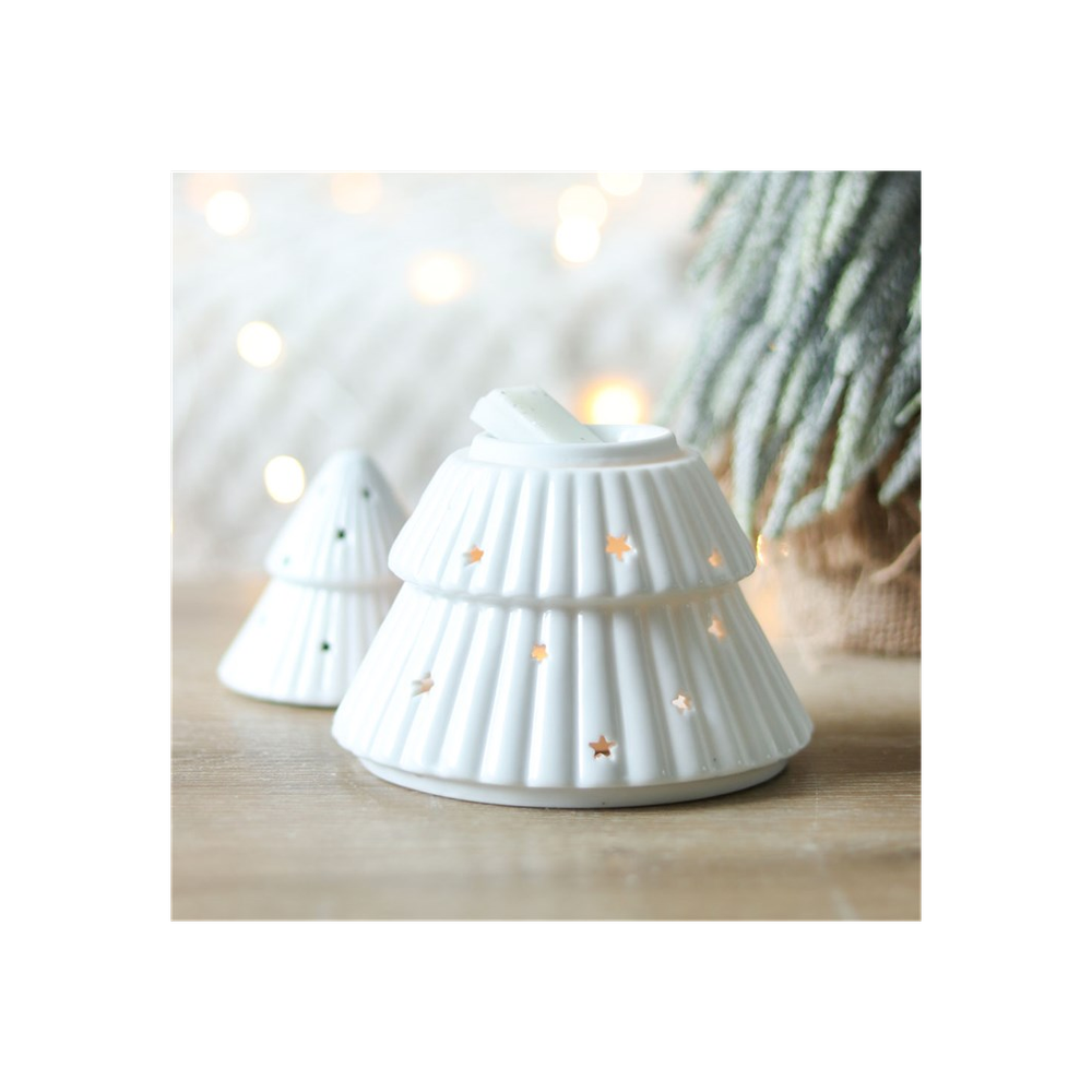 White Christmas Tree Oil Burner