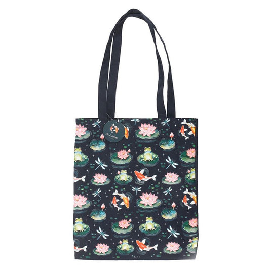 Pond Print Polycotton Tote Bag