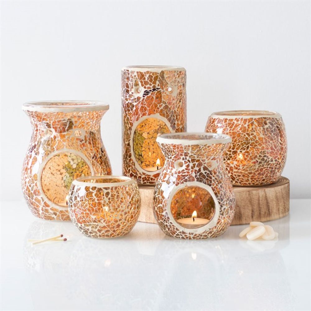 Small Brown Crackle Oil Burner