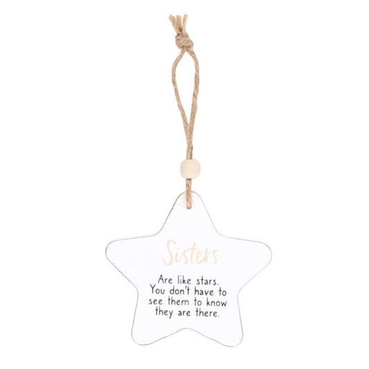 Sisters Hanging Star Sentiment Sign